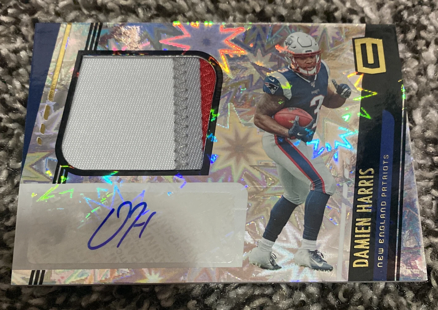 2019 Damien Harris Unparalleled Impact Rookie Autograph Patch RC /75 Patriots

