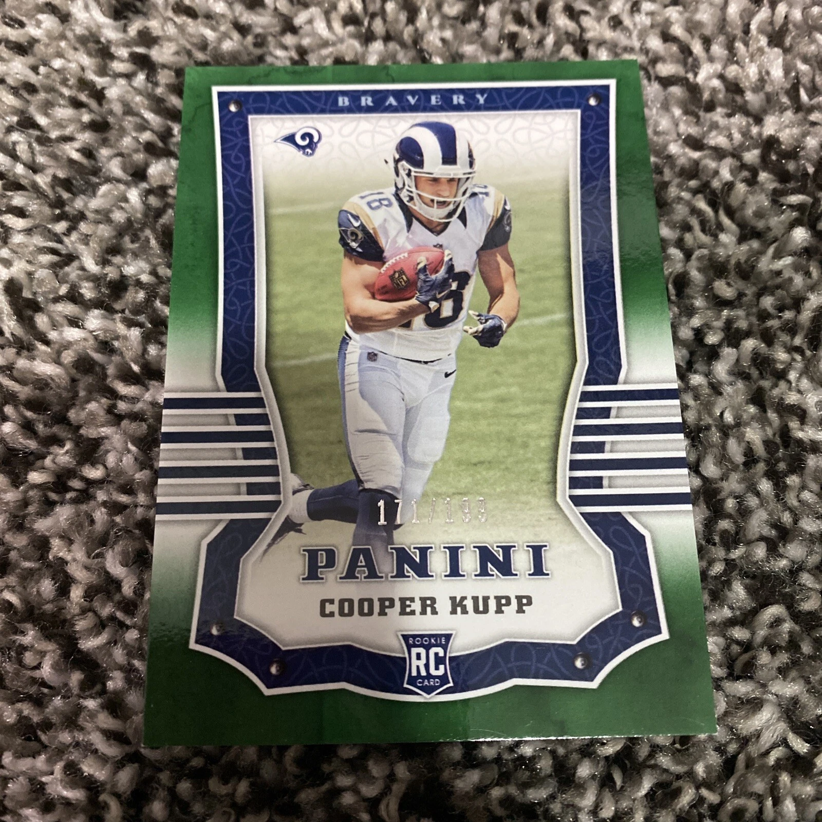 2017 Panini Football Cooper Kupp Green Bravery Rookie #/199
