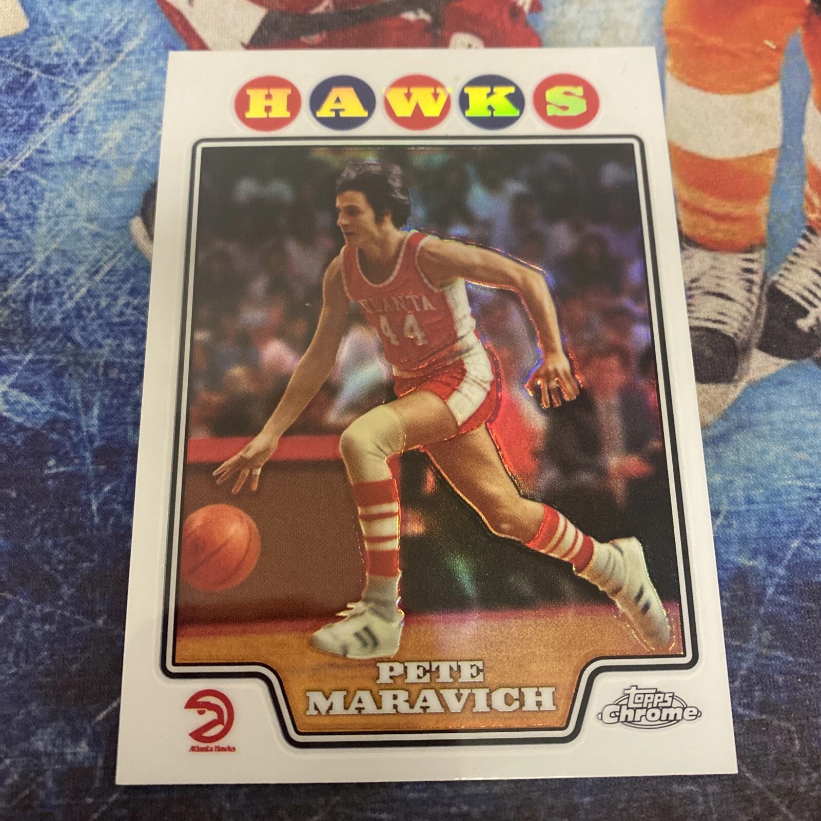 2008-09 Topps Chrome Refractor Pete Maravich #177 HOF
