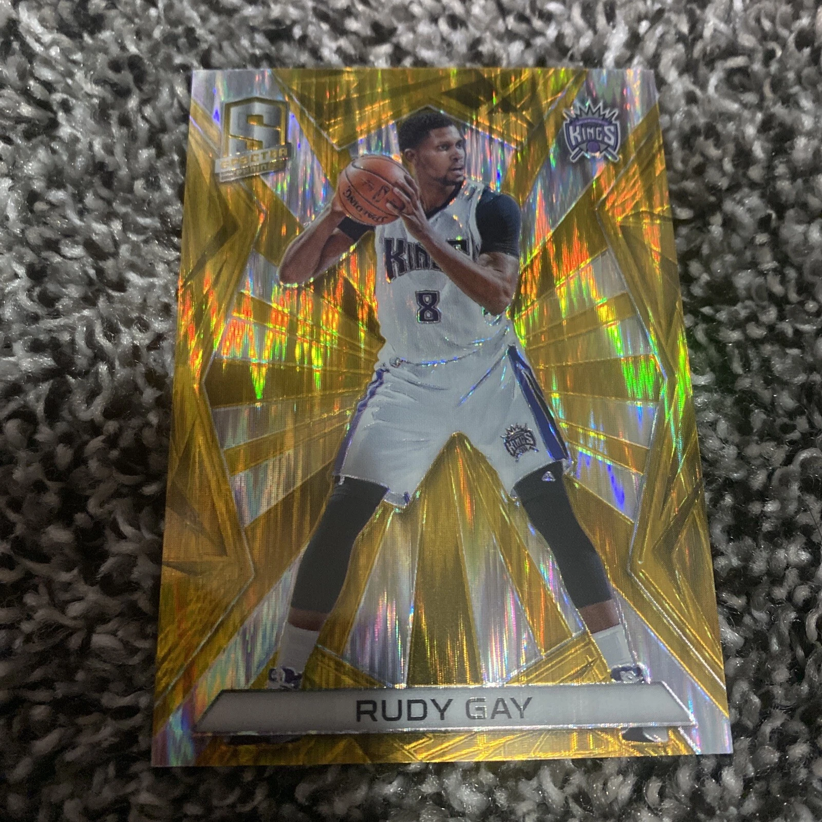 2015-16 Panini Spectra Gold Prizm 8/10 Rudy Gay #26
