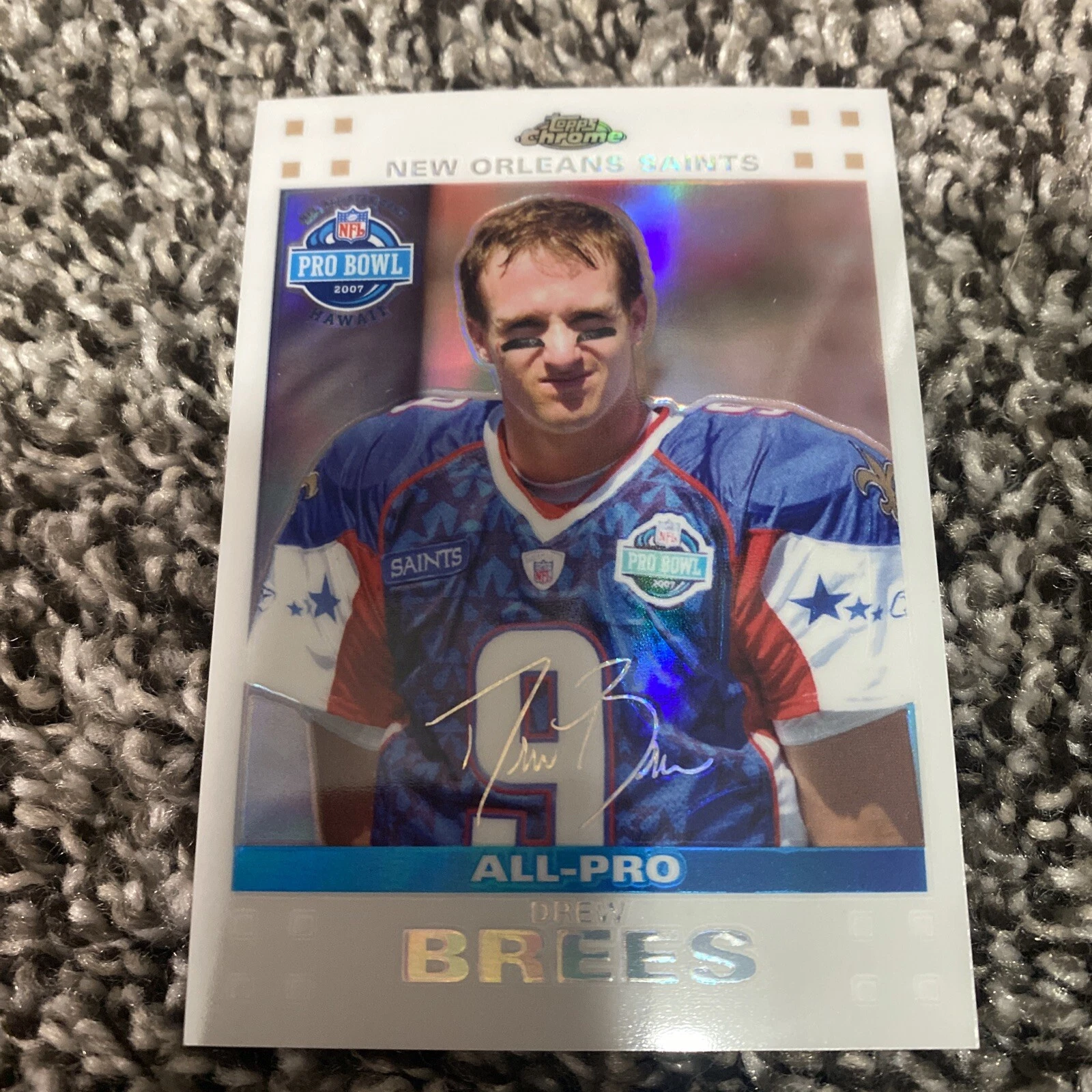 2007 Topps Chrome Football White Refractor #TC157 Drew Brees PB 365/869
