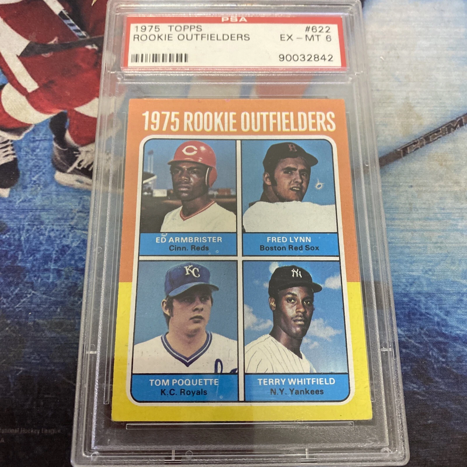 1975 Topps #622 Fred Lynn PSA 6 EX MT RC Boston Red Sox Rookie Outfielders
