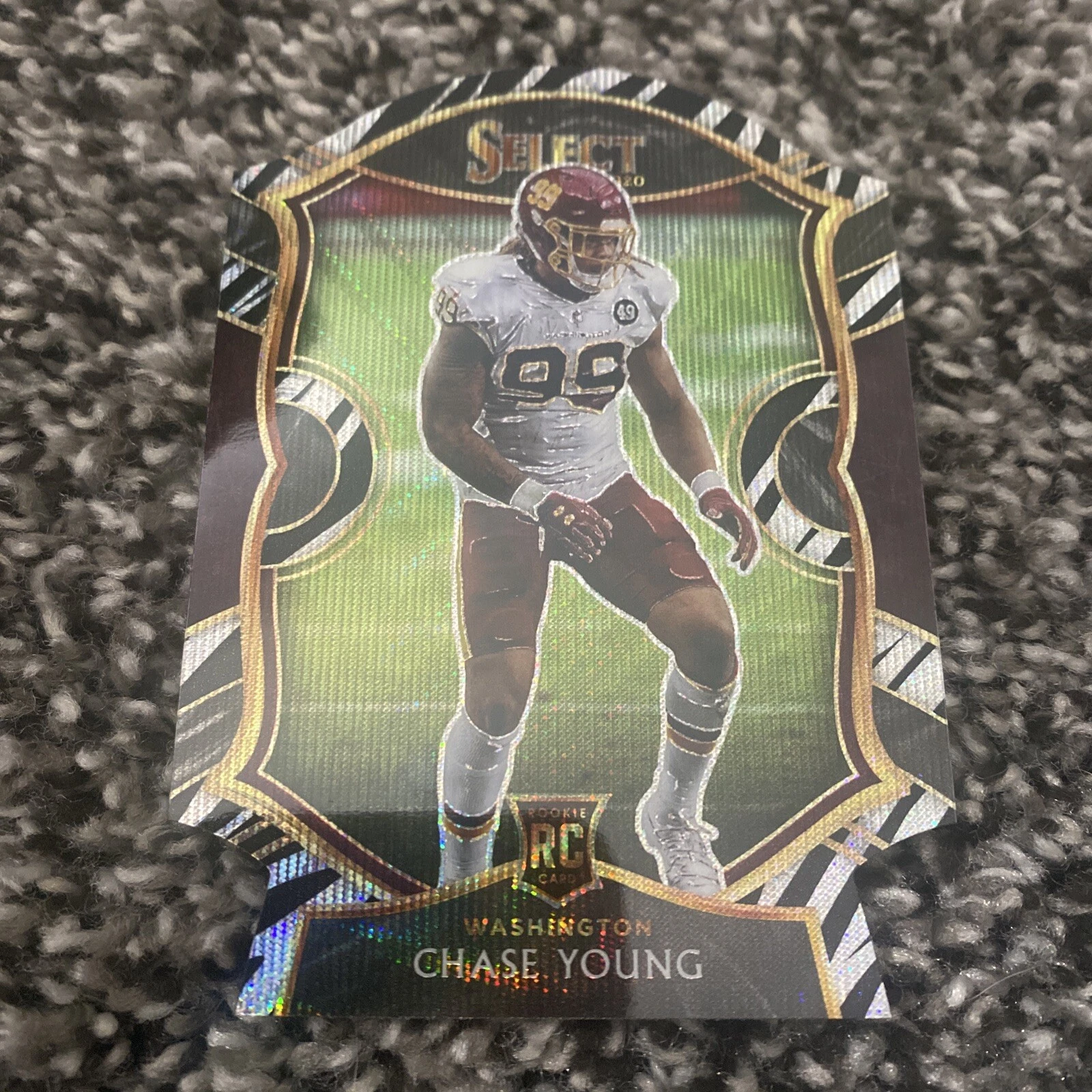 2020 SELECT #64 CHASE YOUNG ZEBRA CONCOURSE DIE CUT PRIZM WASHINGTON RC
