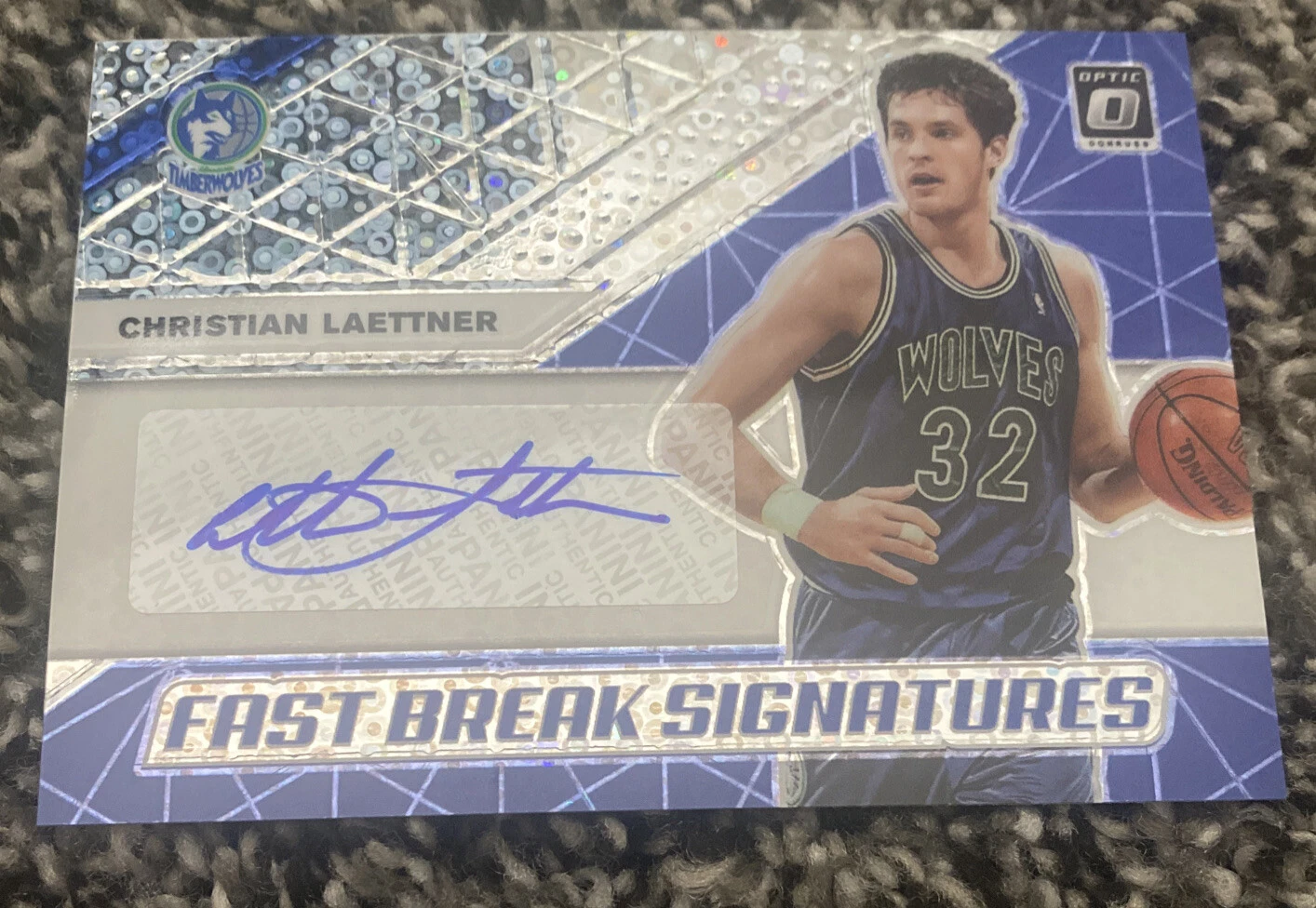 2019 Panini Donruss Optic Fast Break Signatures Christian Laettner #FB-CLT Auto
