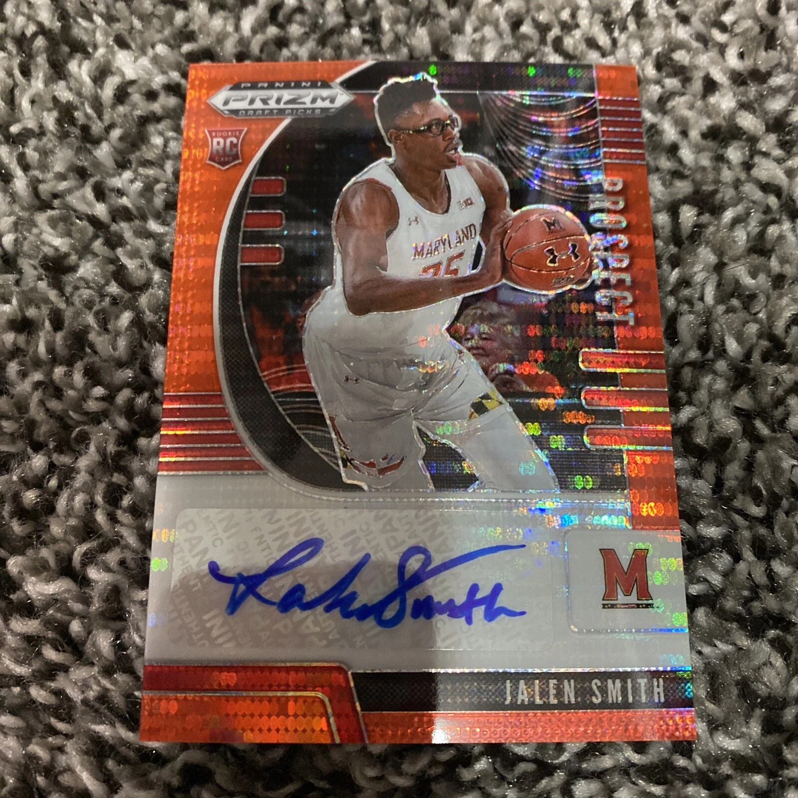 Jalen Smith 2020 Panini Prizm Draft Picks Auto ORANGE 3/49 Rookie Phoenix Suns
