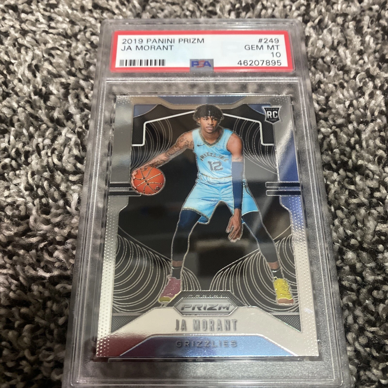 2019-20 Panini Prizm Ja Morant Rookie Card RC #249 Base PSA 10 GEM MINT
