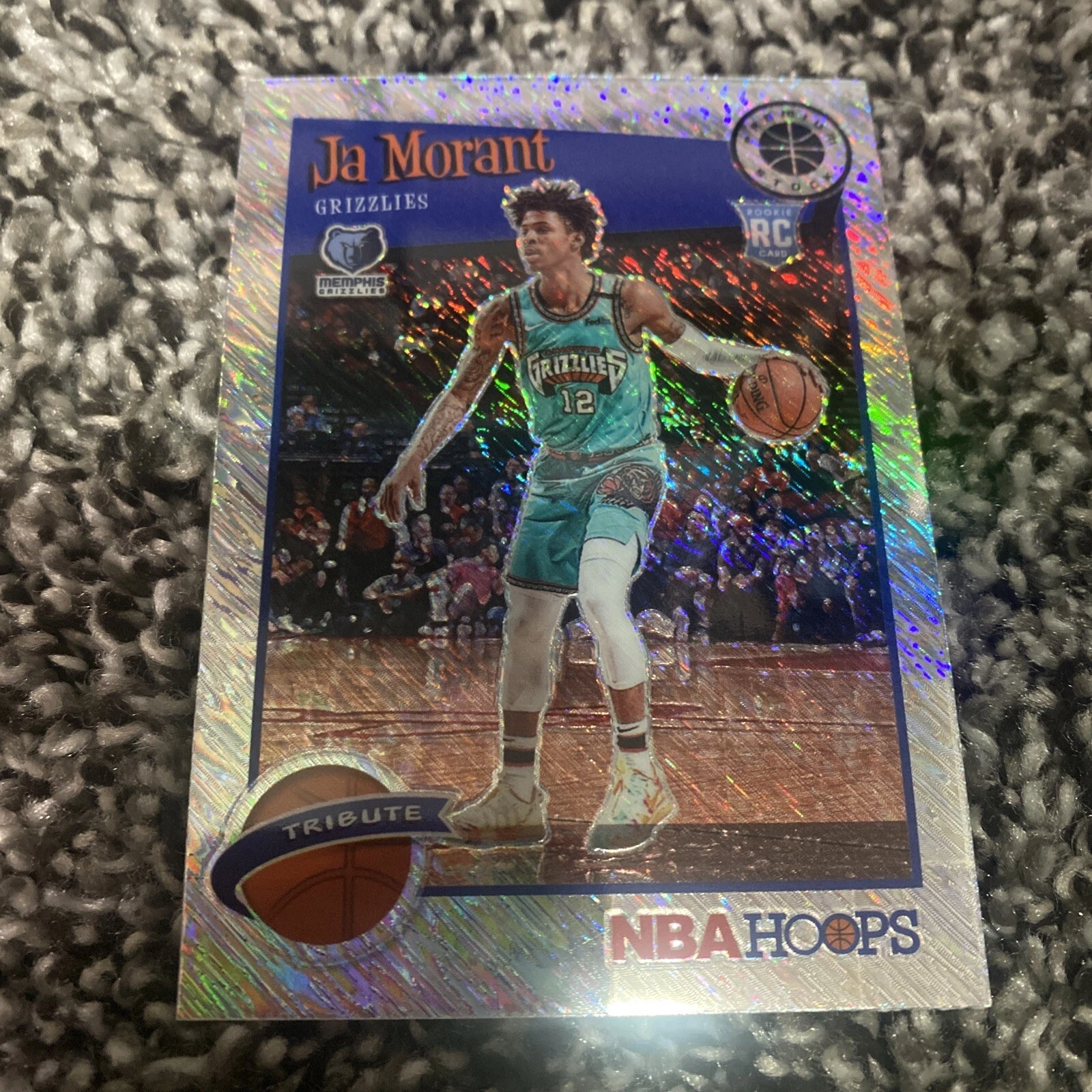 Ja Morant 2019-20 Hoops Premium Stock Tribute SSP Shimmer Prizm RC #297 Tmall
