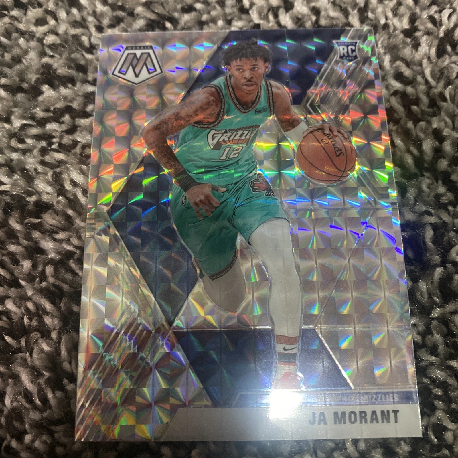 2019-20 Mosaic Silver Prizm Ja Morant #219 RC Rookie Memphis Grizzlies ROY ??
