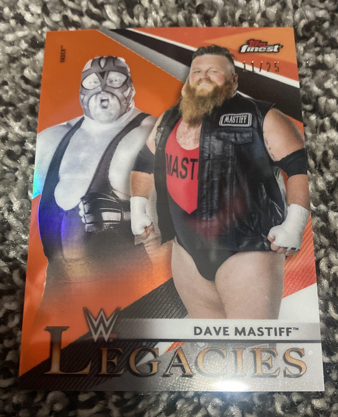 2021 Topps Finest WWE Dave Mastiff Vader Legacies ORANGE REFRACTOR 11/25 SSP
