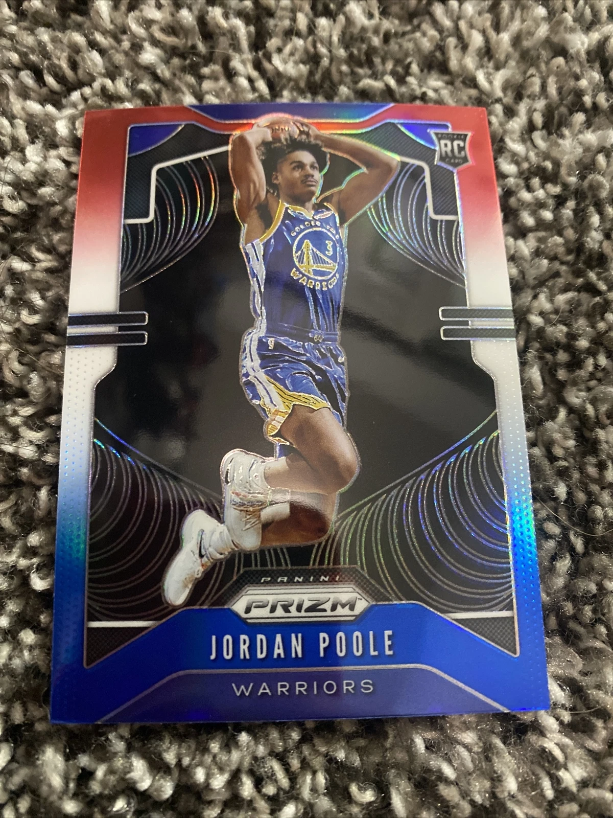 Jordan Poole 2019-20 Panini Prizm Red White & Blue #272 Rookie Warriors RC

