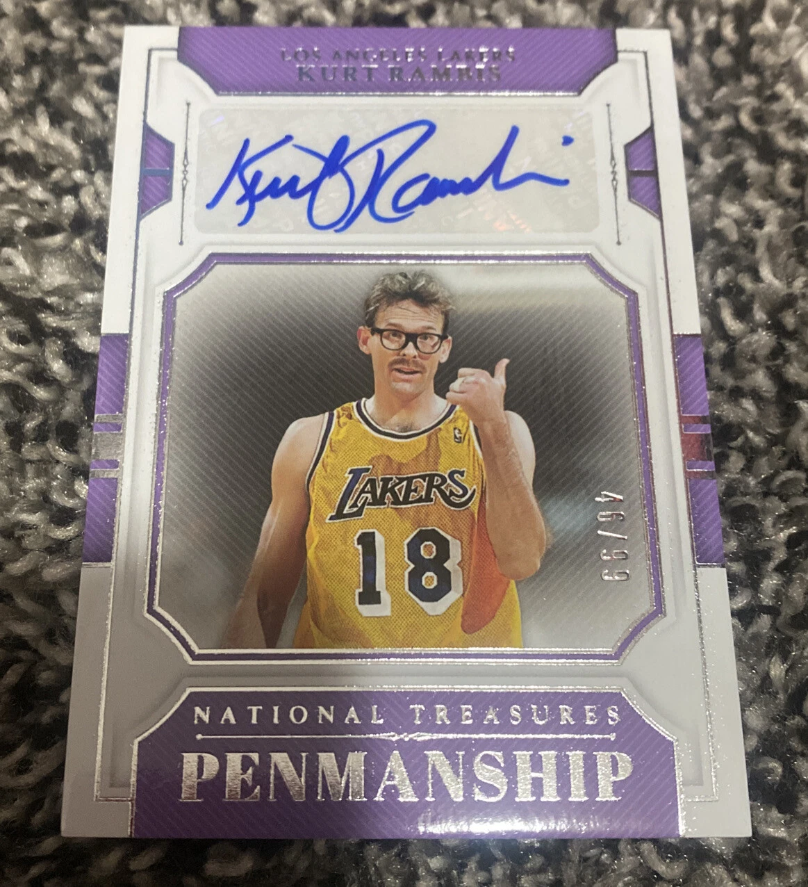 2018-19 National Treasures Kurt Rambis 46/99 Penmanship AUTO Autograph SP
