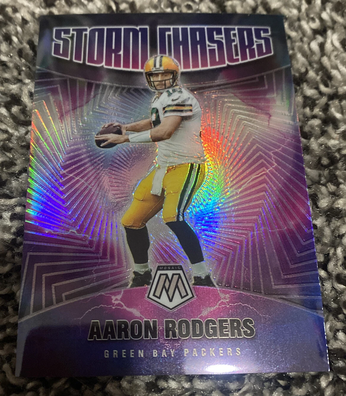 Aaron Rodgers 2021 Mosaic Storm Chasers SP Case Hit #SC-3 Aaron Rogers Packers
