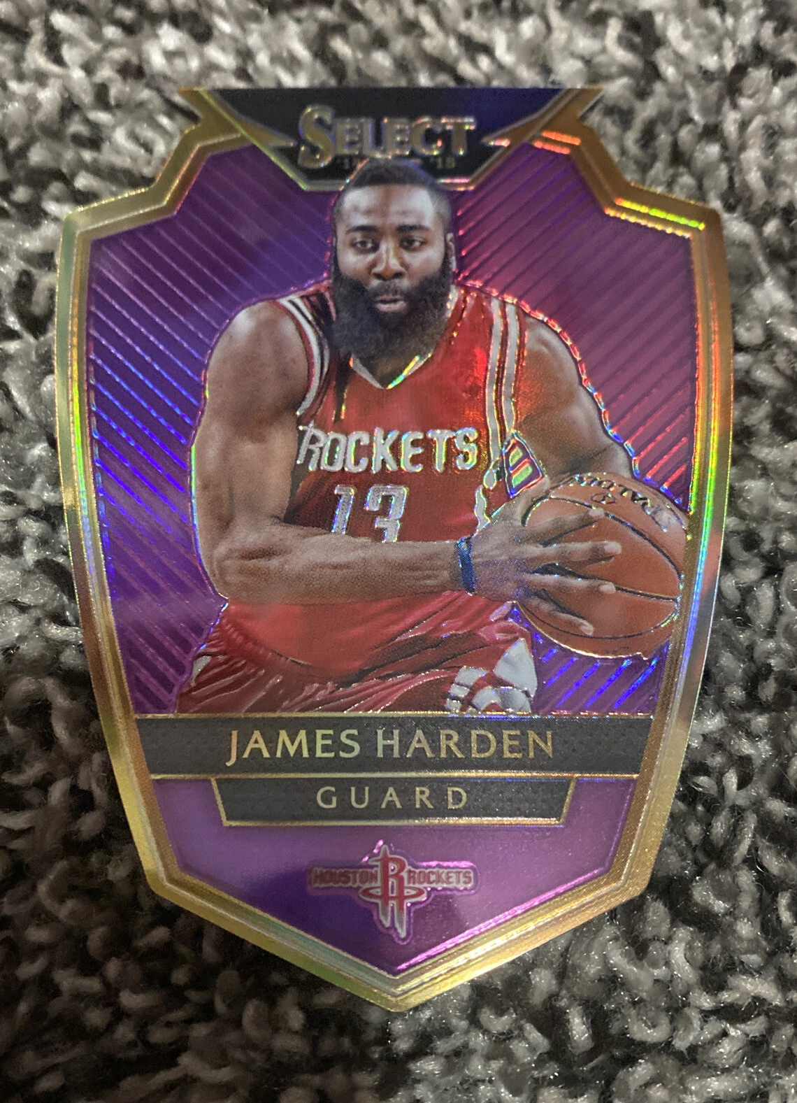 2014-15 Panini Select Premier James Harden Purple Prizm Die Cut /99
