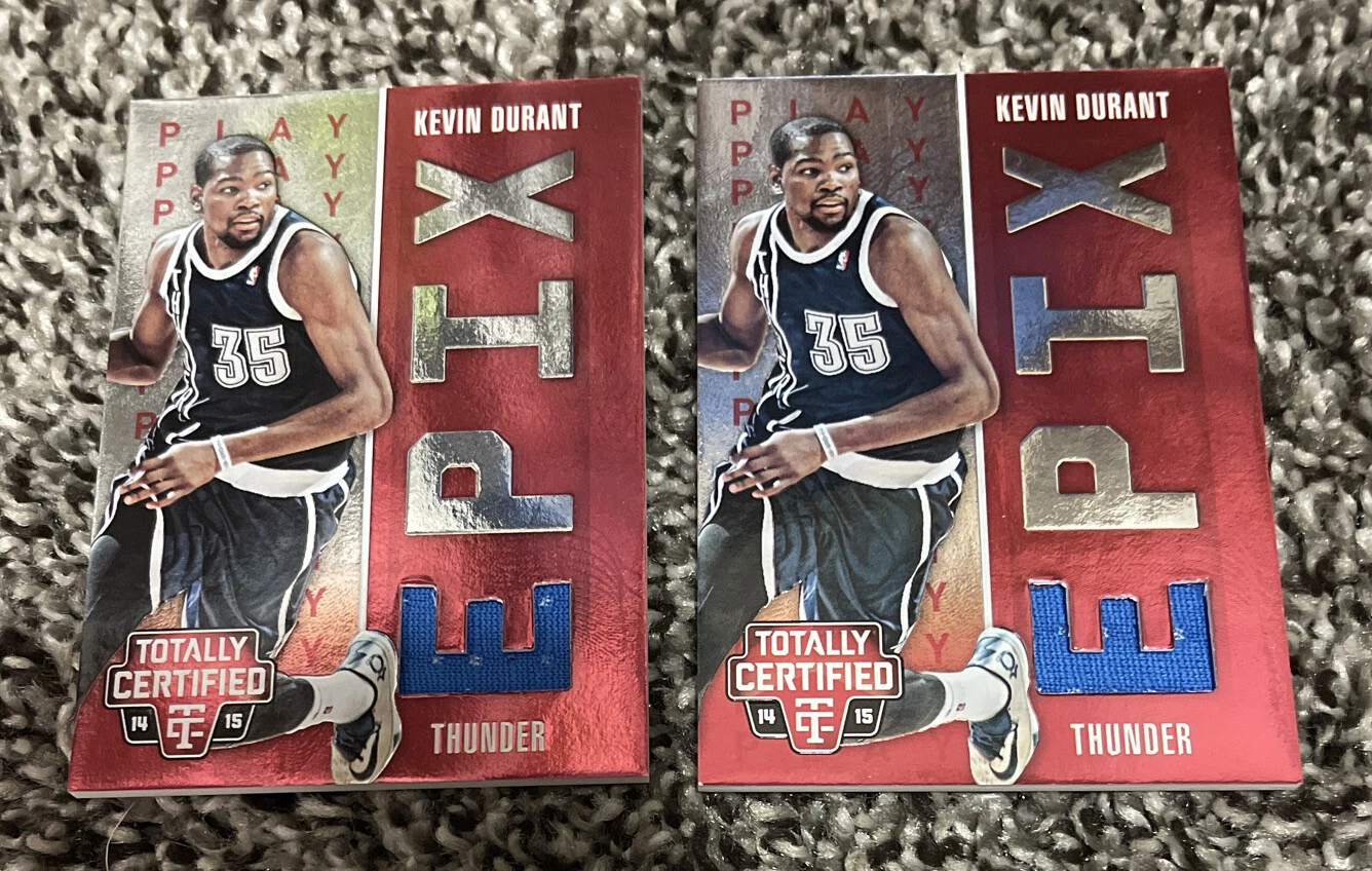 (2) 2014-15 Panini Totally Certified Epix Memorabilia Red /199 Kevin Durant

