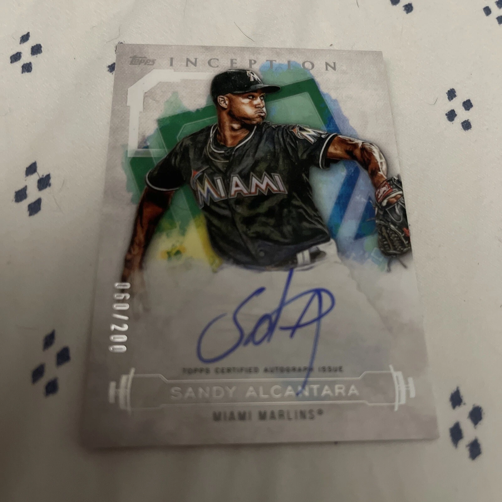 2019 Topps Inception Sandy Alcantara Emerging Stars Auto /200
