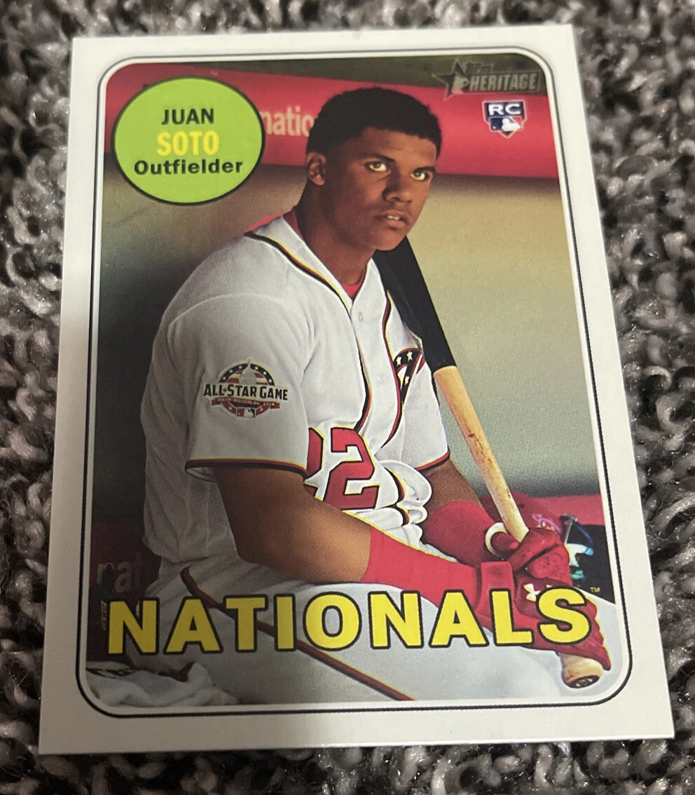 2018 Topps Heritage High Number Baseball #502 Juan Soto Rookie Card RC

