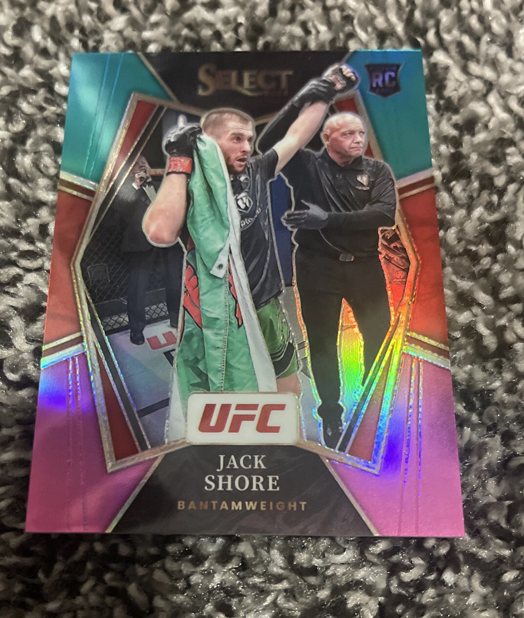 Jack Shore Rookie Premier Tri-Color Prizm - 2022 Panini Select UFC #187 RC 34/49
