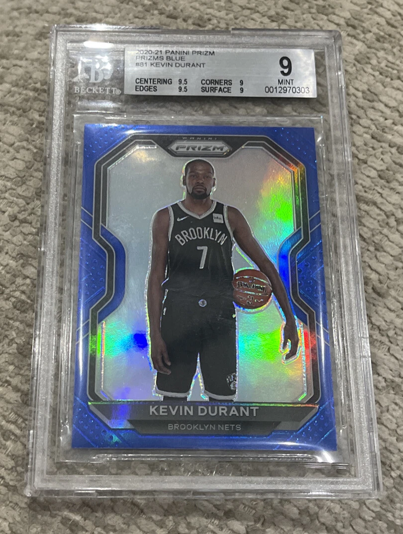 2020-21 Panini Prizm Blue Prizm /199 Kevin Durant #81 BGS 9 SO CLOSE
