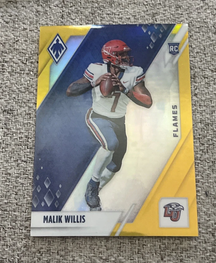 MALIK WILLIS 2022 Panini Chronicles Phoenix GOLD PRIZM 7/10 JERSEY # EBAY 1/1
