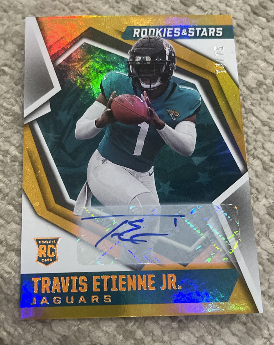 Travis Etienne 2021 Panini Rookies & Stars R&S Gold Foil Autograph Auto RC /75
