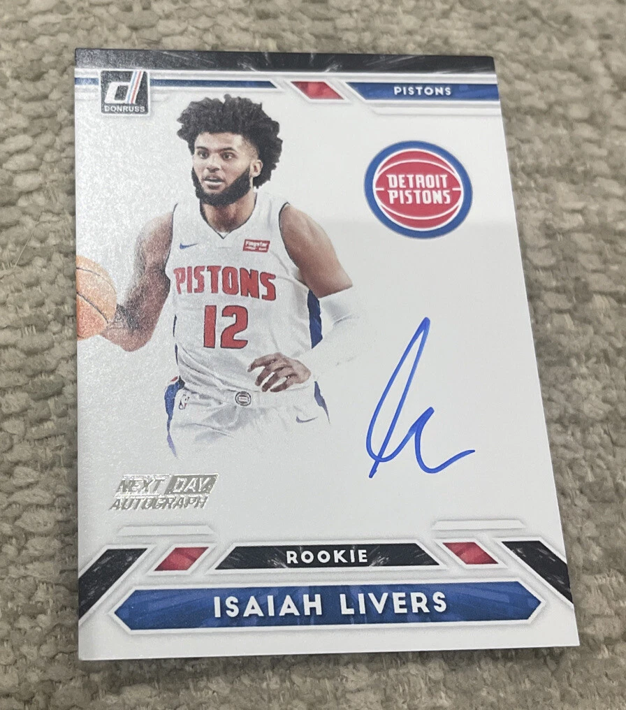Isaiah Livers 2021-22 Donruss Next Day Autograph ON CARD AUTO #ND-ILV Pistons RC

