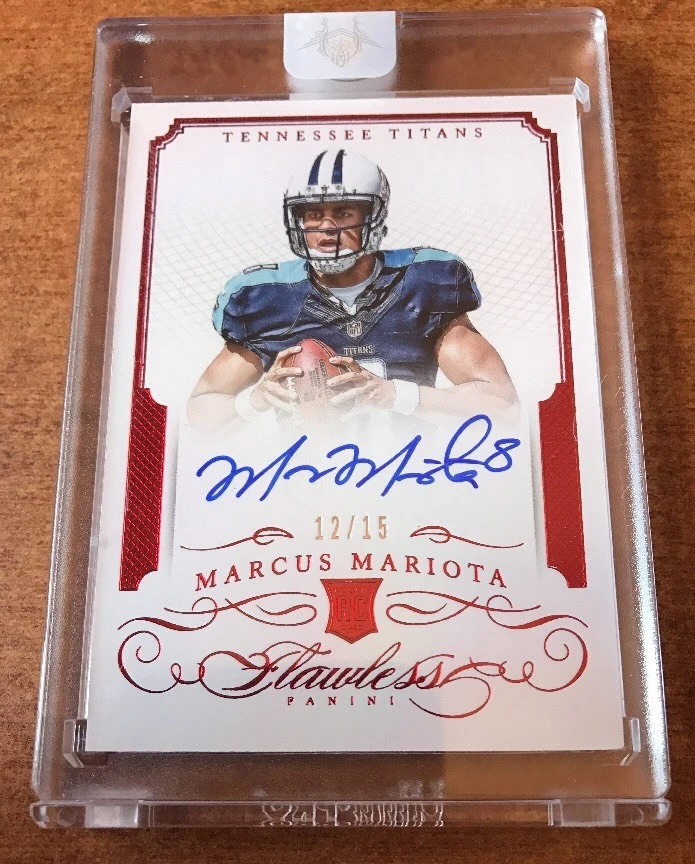 MARCUS MARIOTA 2015 PANINI FLAWLESS ROOKIE AUTO AUTOGRAPH RC CARD #12/15
