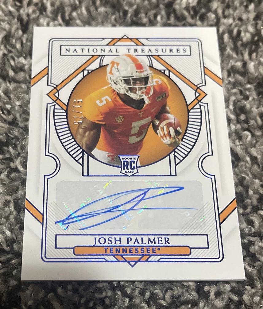 2021 PANINI NATIONAL TREASURES COLLEGIATE JOSH PALMER RC AUTO 51/75 CHARGERS
