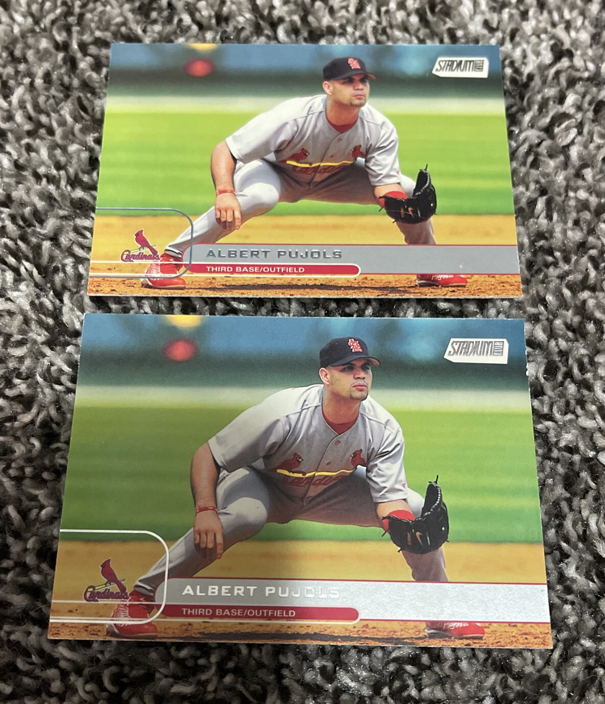 Albert Pujols 2001 Topps Stadium Club Rookie RC #5 (2) Cardinals 700 HR
