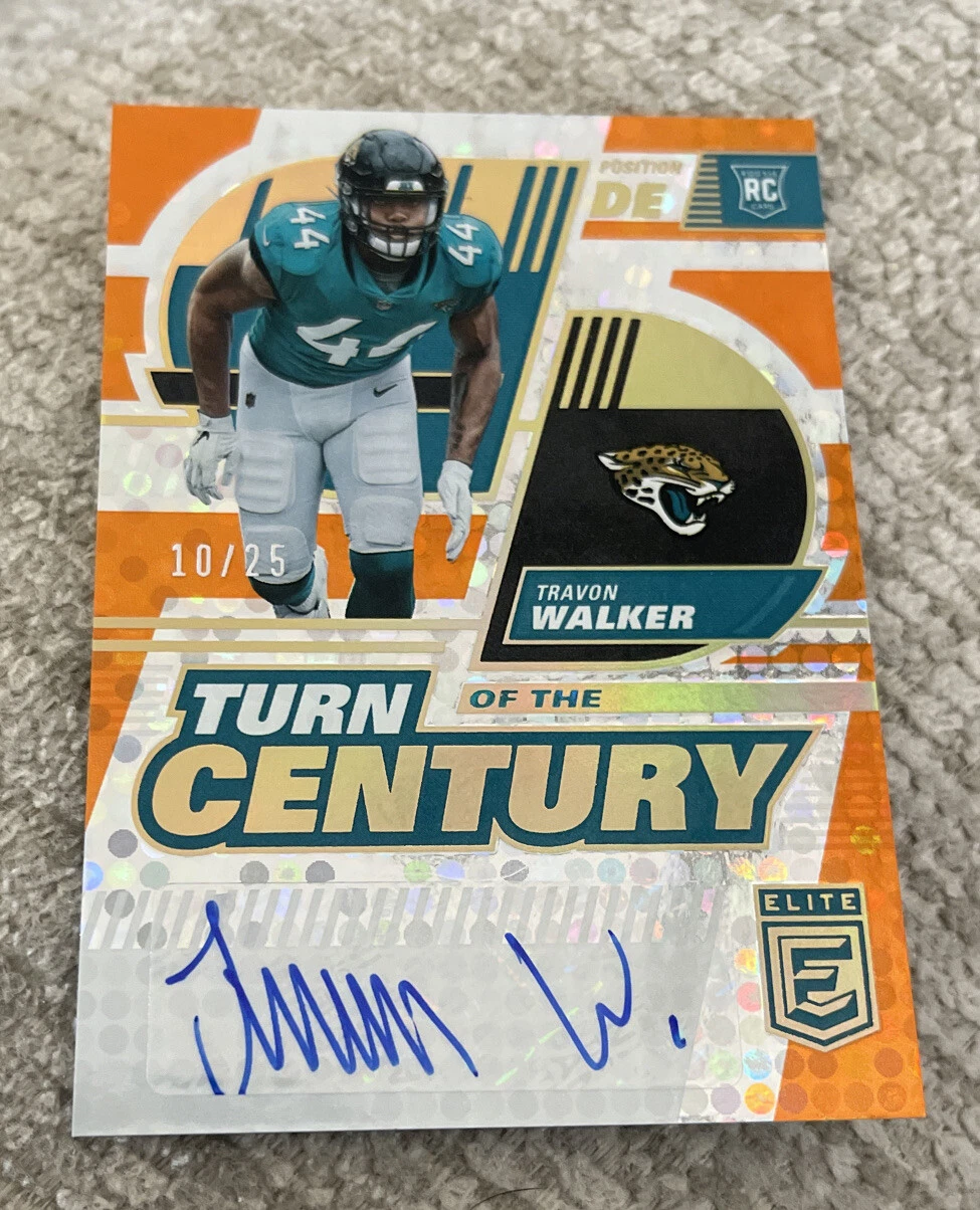 Travon Walker 2022 Elite Turn of the Century Auto Orange #'d 10/25 #1 Pick
