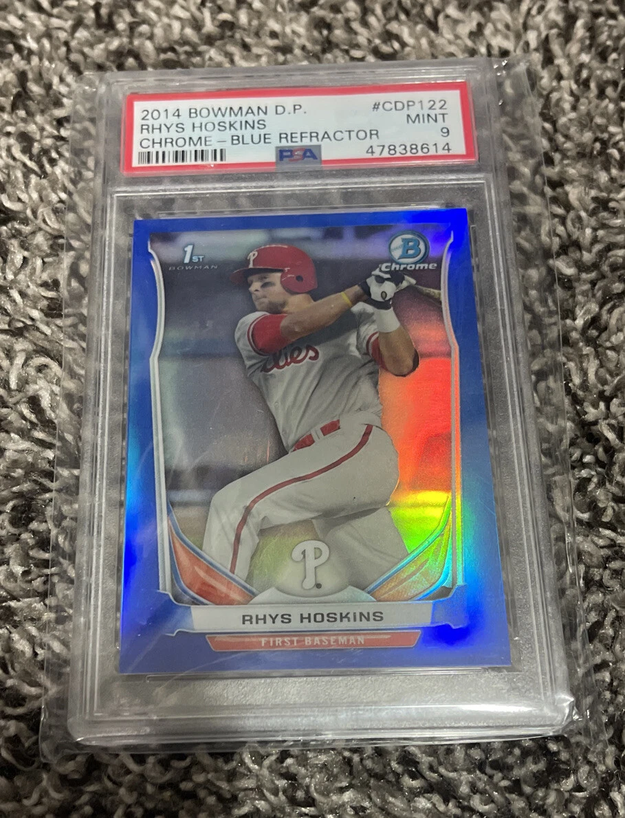 2014 Bowman Chrome Draft Blue Refractors Rhys Hoskins #CDP122 # 211/399 PSA 9
