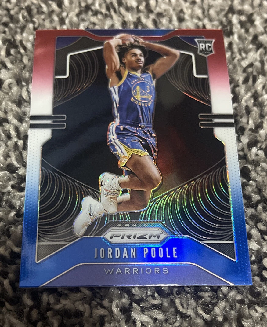 2019-20 Prizm Jordan Poole Red White Blue Prizm Rookie RC #272 Warriors T689
