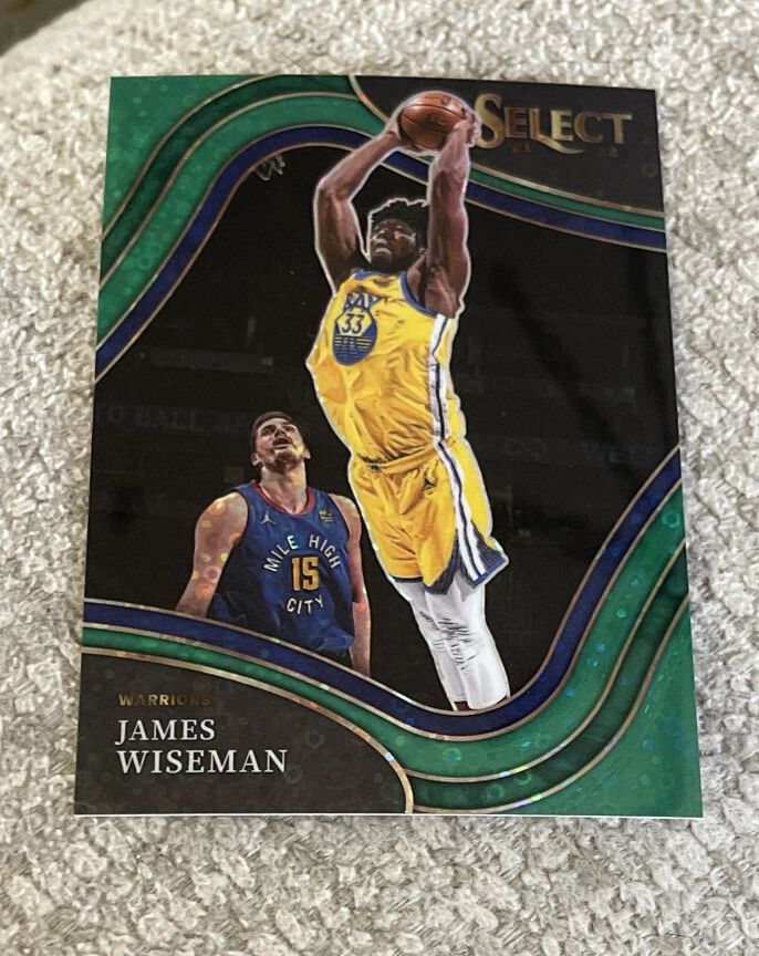 James Wiseman 2021-22 Select Disco Prizm GREEN 2/5 SSP Courtside #274 Warriors
