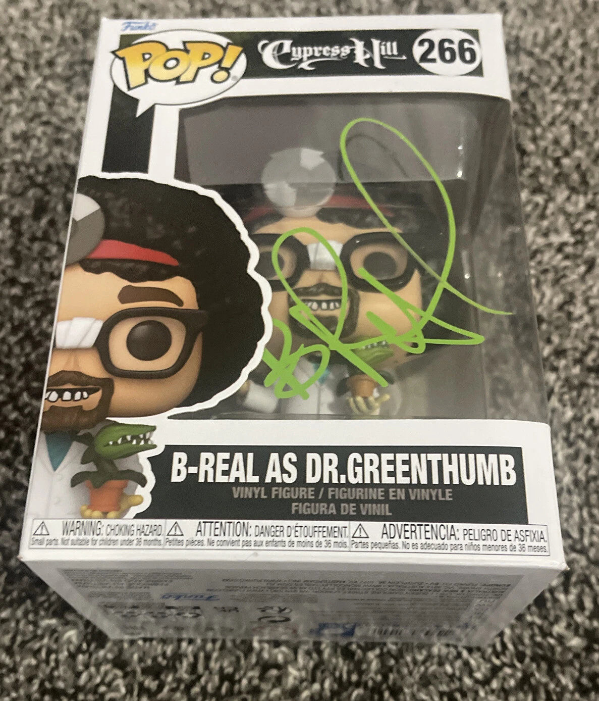 B-Real CYPRESS HILL SIGNED FUNKO #266 DR. GREEN THUMB JSA COA

