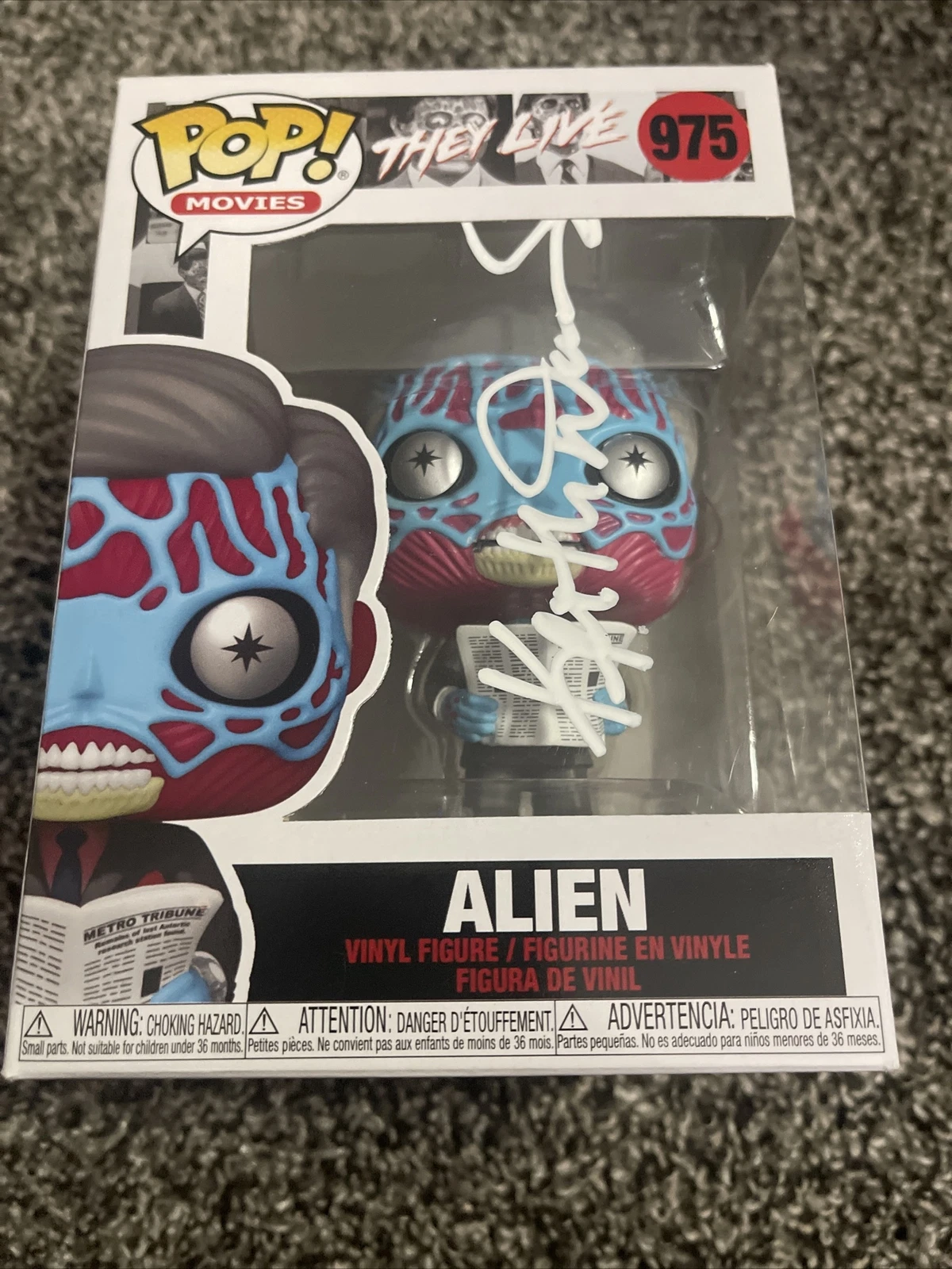 Funko Pop Movies They Live Alien #975 Signed Keith David JSA STICKER ONLY
