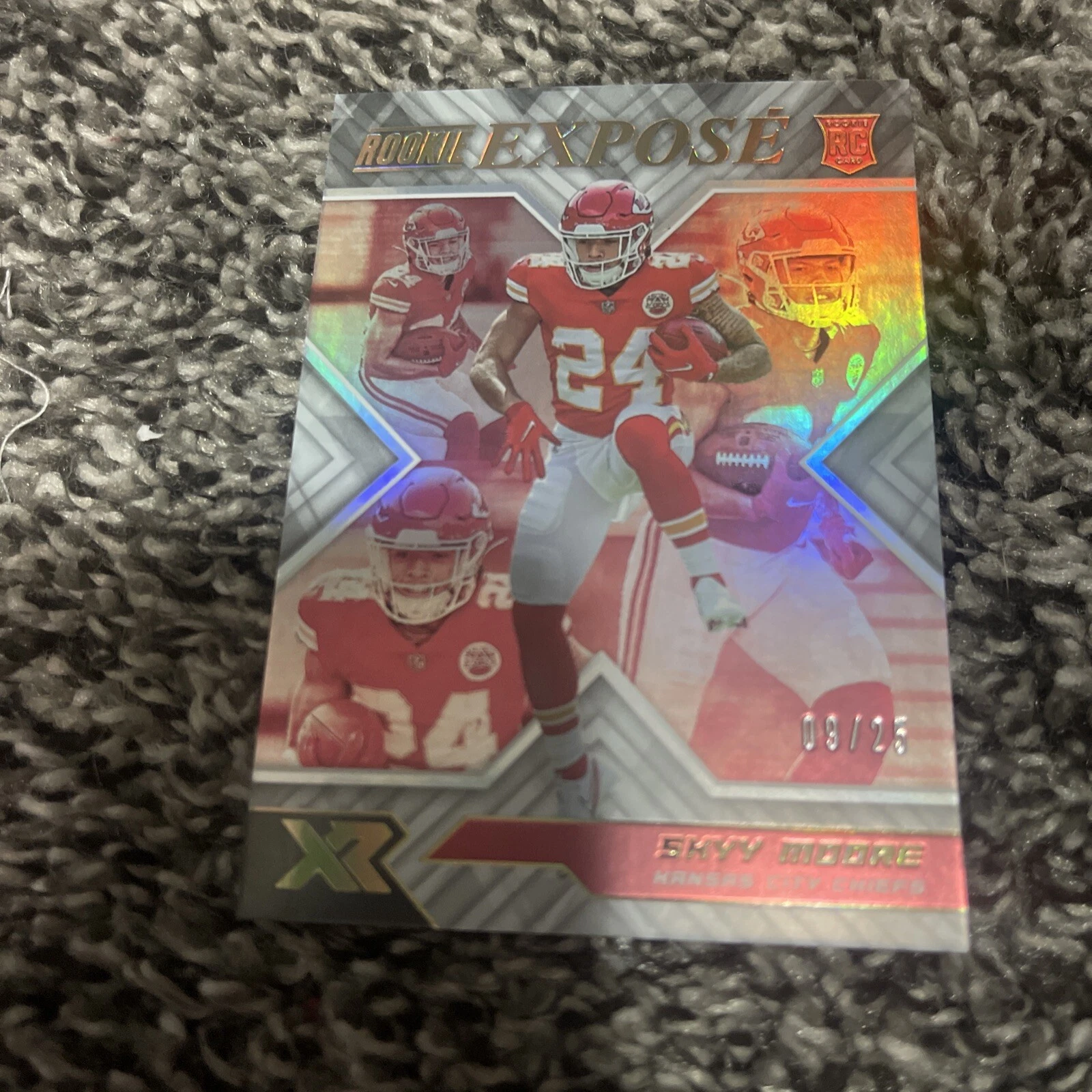 2022 Panini XR SKYY MOORE Rookie Expose White 9/25 CHIEFS SSP RC
