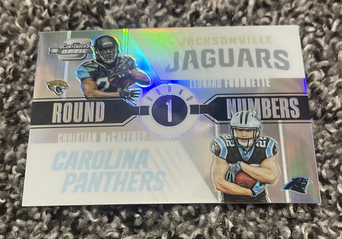 2017 Contenders Optic Round Numbers Leonard Fournette Christian McCaffrey RC /75
