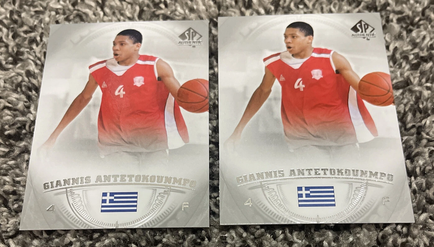 LOT OF (2) GIANNIS ANTETOKOUNMPO 2013-14 SP Authentic RC #36 Milwaukee Bucks
