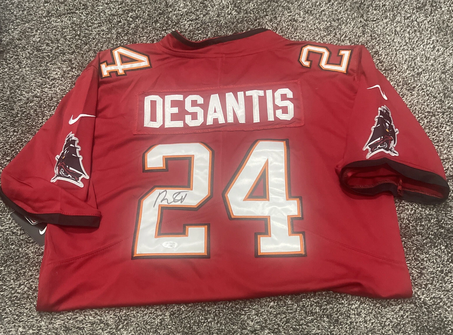 RON DESANTIS SIGNED TAMPA BAY NUMBER 24 JERSEY RARE JSA LOA
