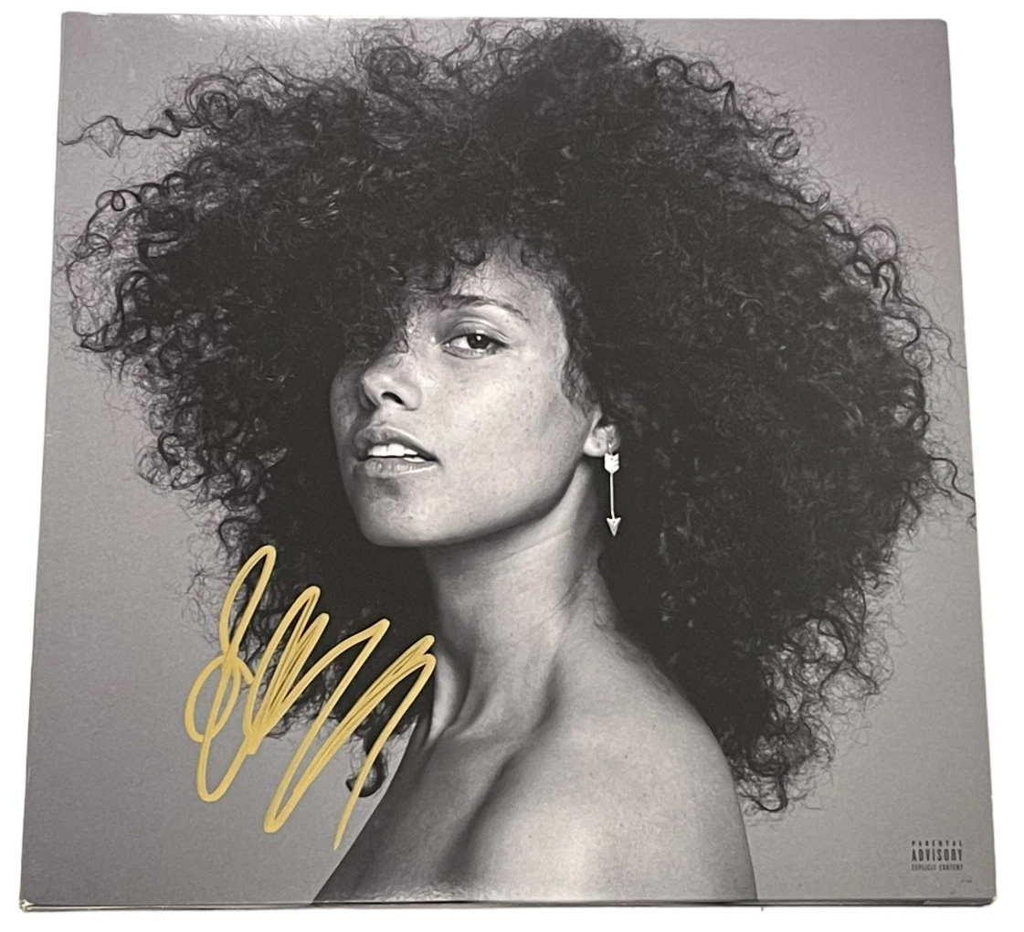 ALICIA KEYS SIGNED HERE ALBUM VINYL AUTHENTIC AUTOGRAPH BECKETT BECKETT COLLECTIBLE MEMORABILIA