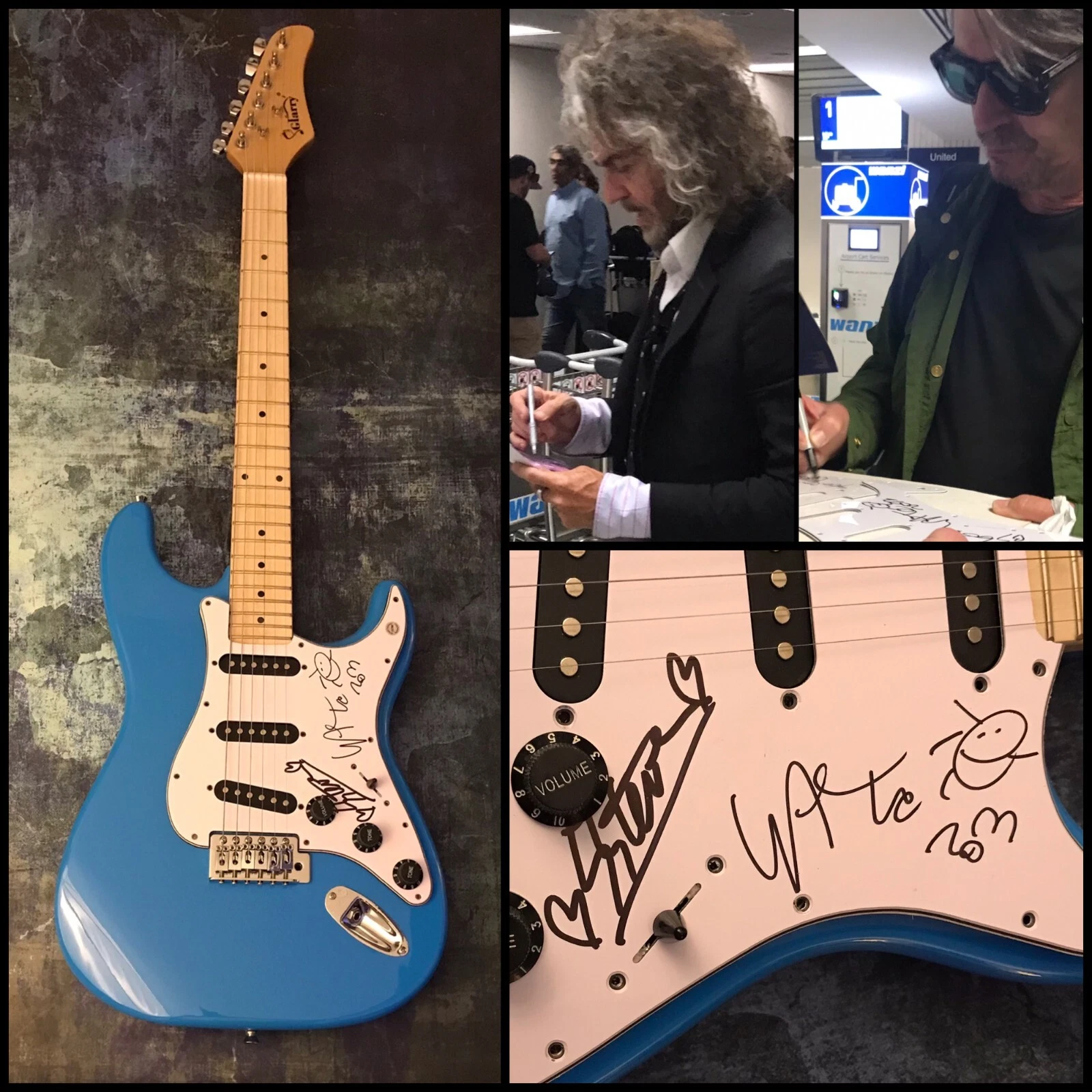 GFA Wayne Coyne & Steven * THE FLAMING LIPS * Band Signed Electric Guitar COA
