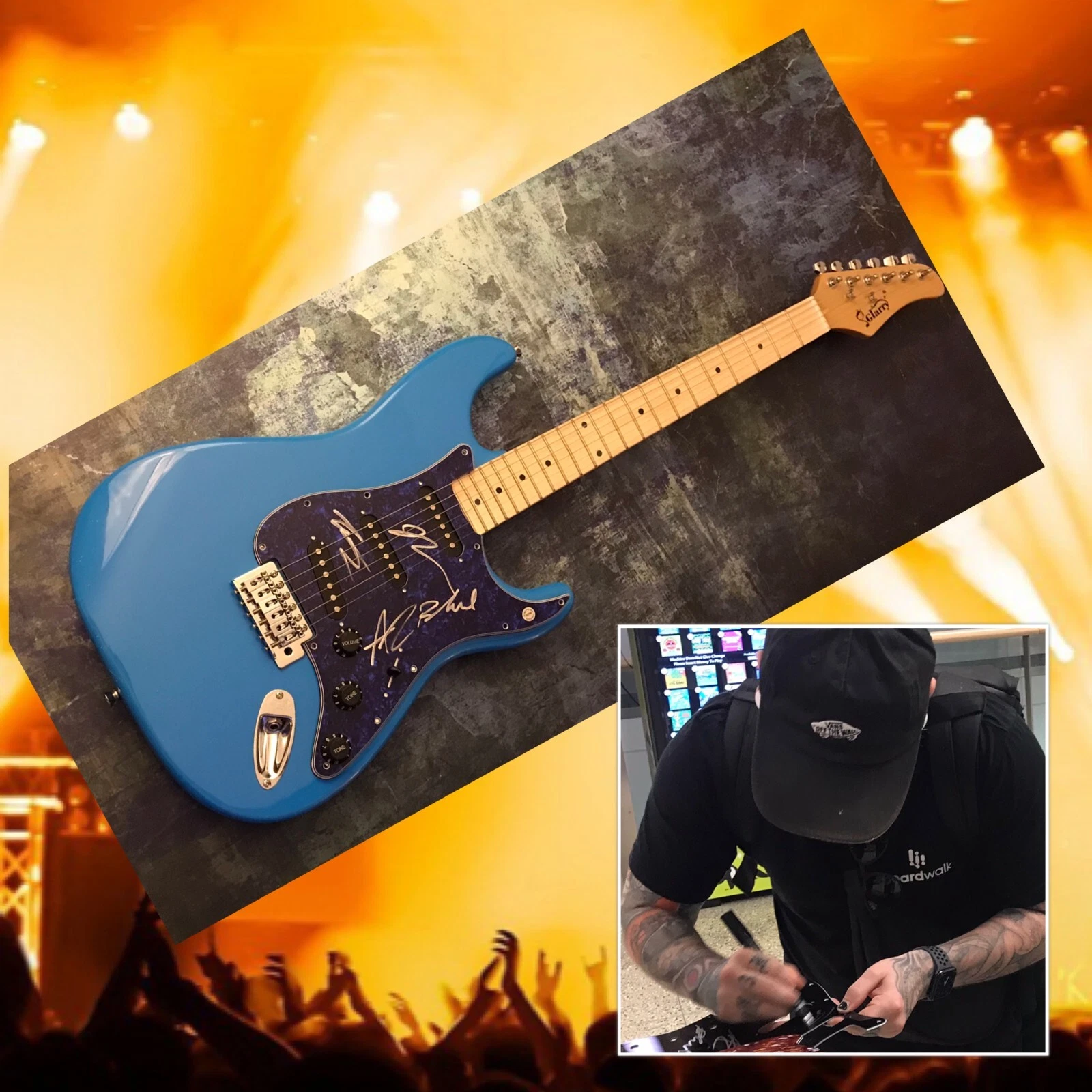 GFA Welcome to the Chaos * FAME ON FIRE * Signed Electric Guitar PROOF COA
