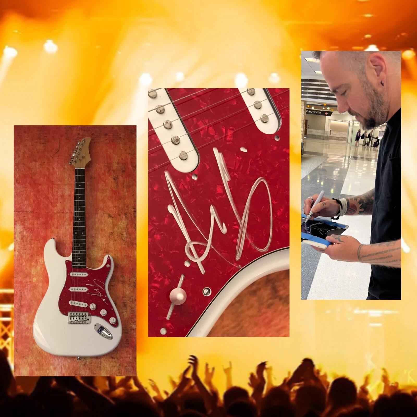 GFA Three Days Grace Singer * ADAM GONTIER * Signed Electric Guitar PROOF COA
