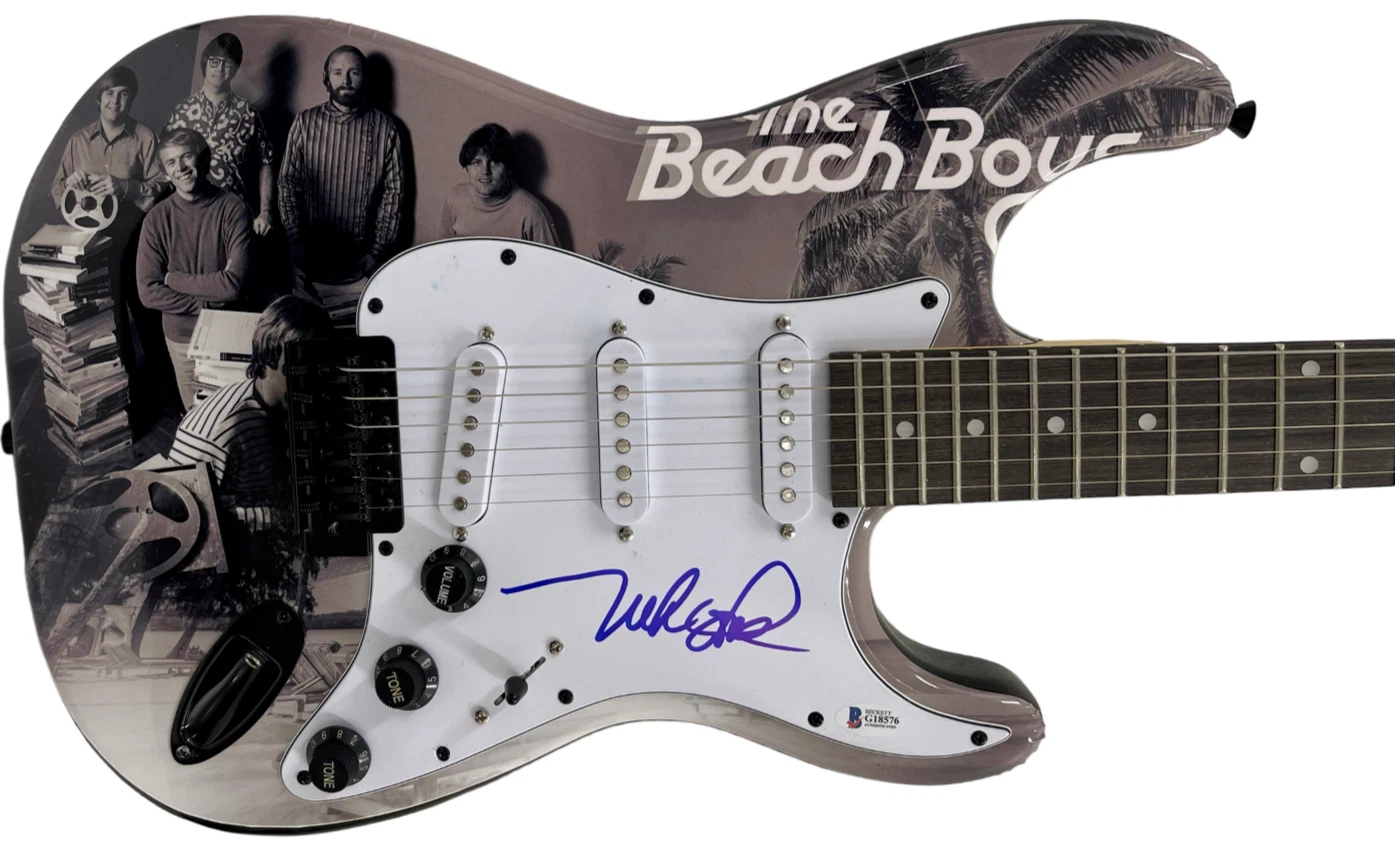 Mike Love Signed Full Size Electric Guitar The Beach Boys Autograph Beckett
