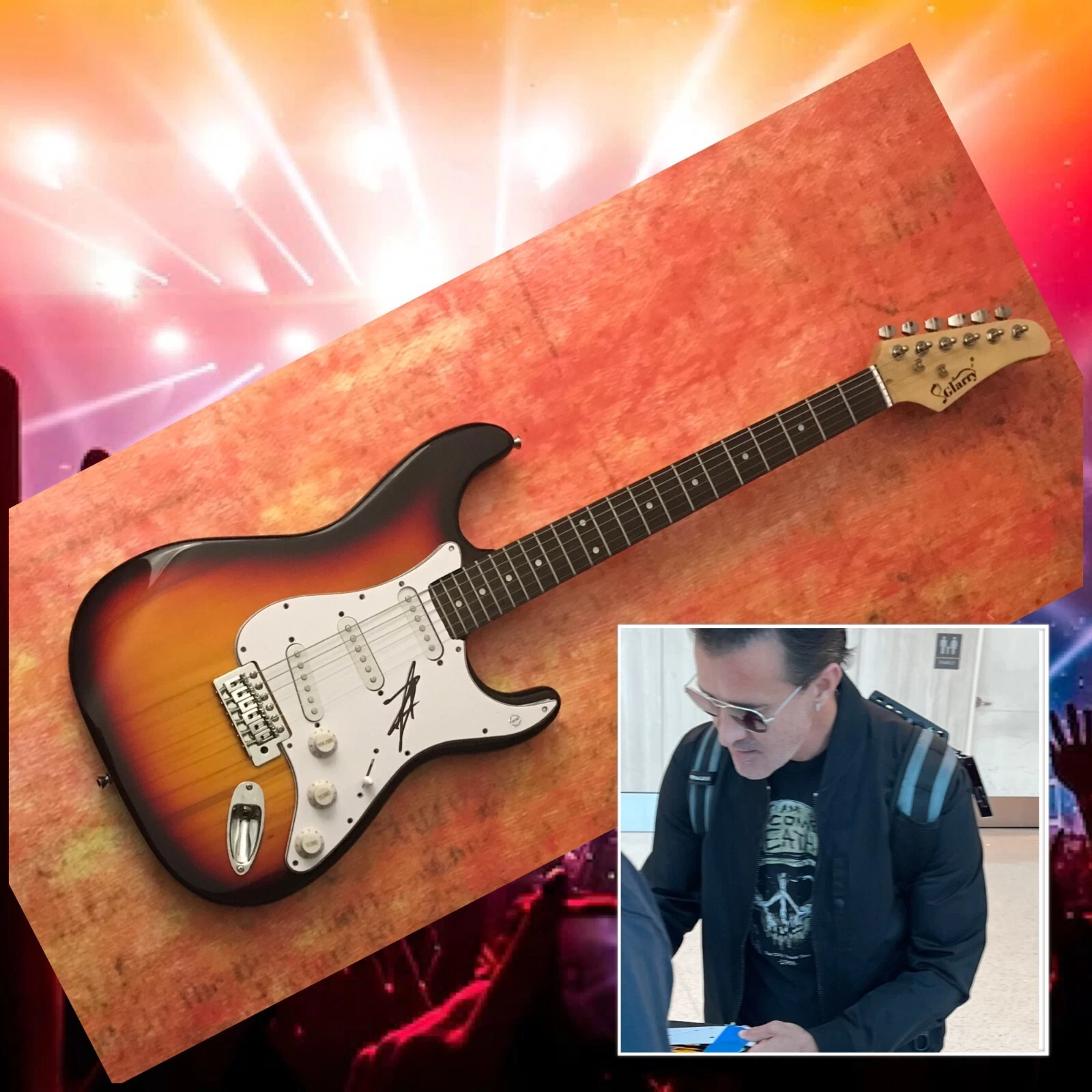 GFA Creed Rock Star * SCOTT STAPP * Signed Electric Guitar PROOF COA
