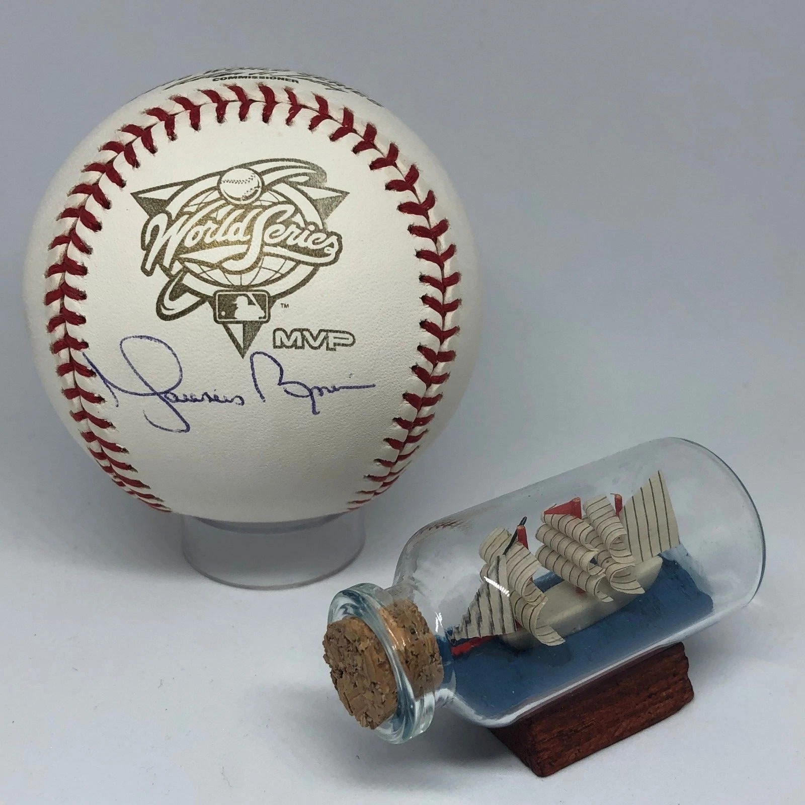 Mariano Rivera signed Rawlings World Series MVP Logo Baseball JSA HOF A765 RARE
