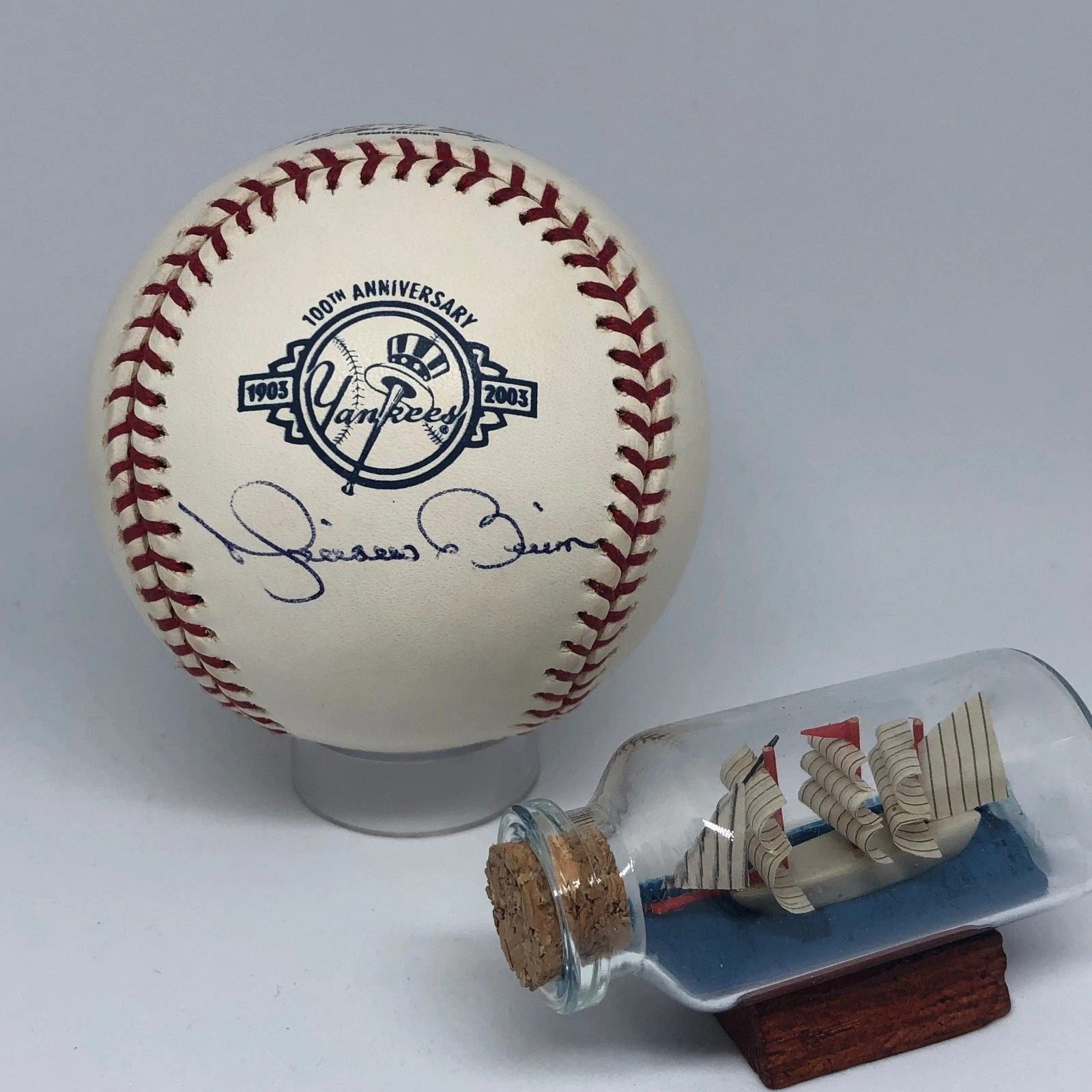 Mariano Rivera signed Rawlings Yankees Logo OML Baseball JSA HOF All Star A757
