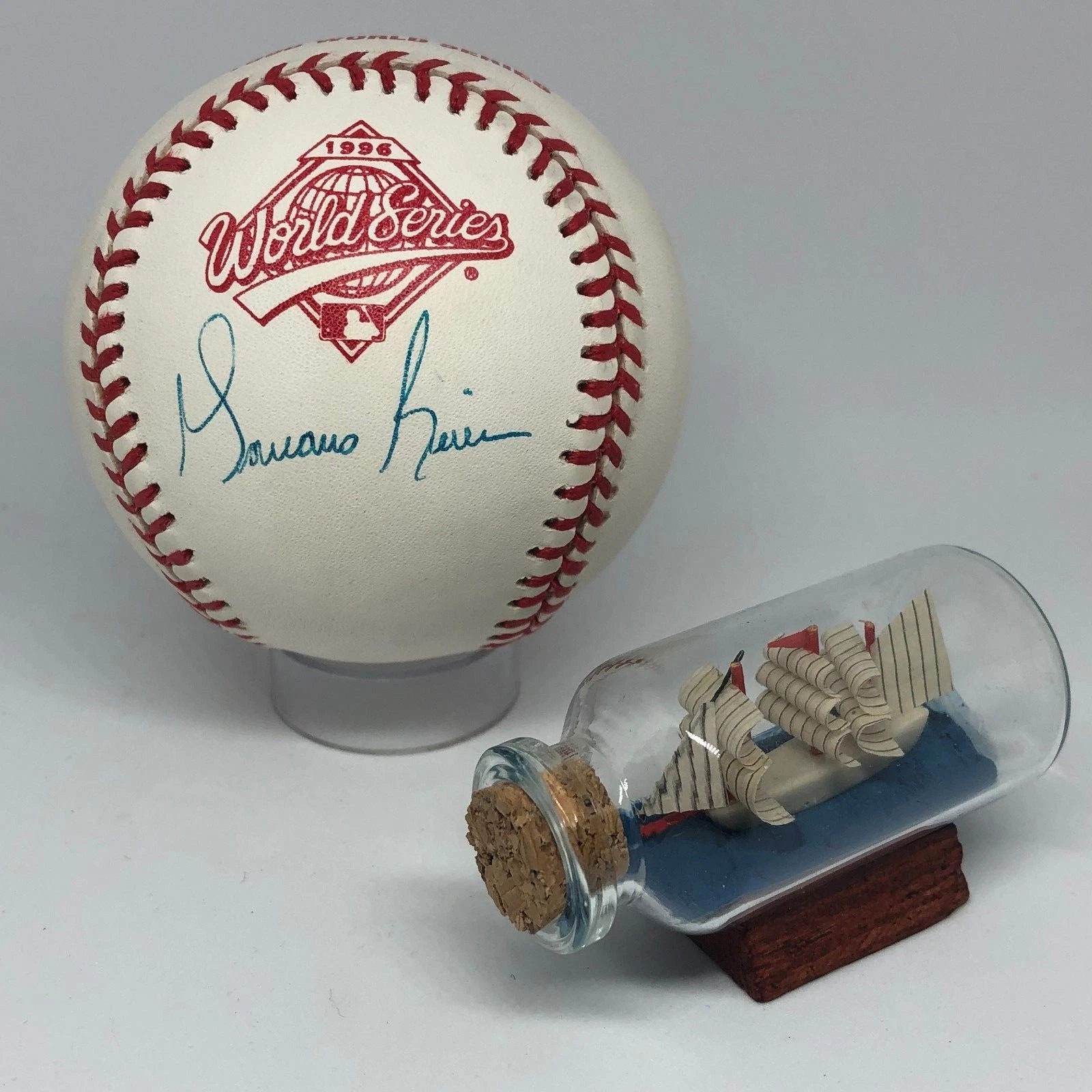 Mariano Rivera signed Rawlings 1996 World Series Baseball JSA HOF Yankees A761
