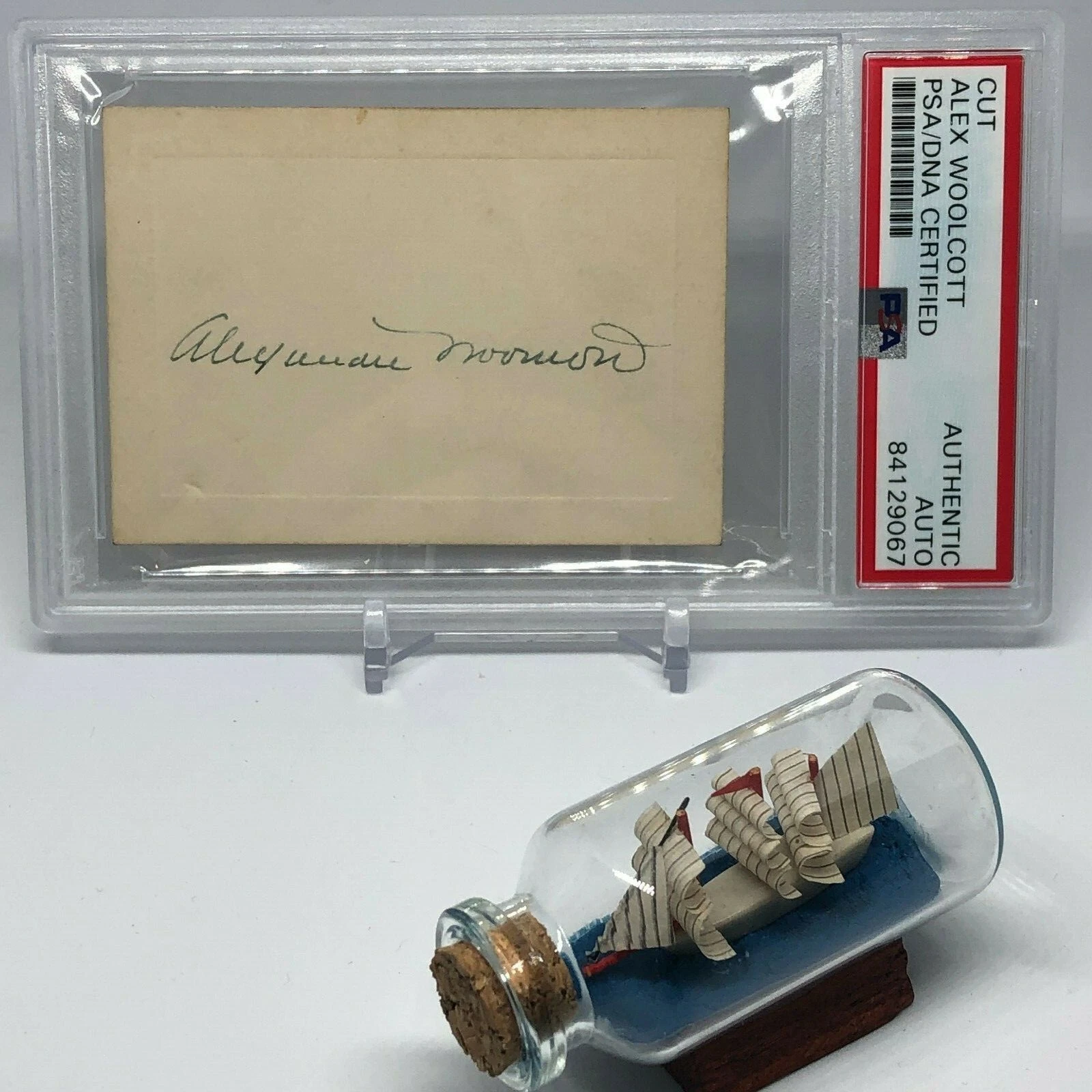 Alex Woolcott signed cut PSA DNA Slabbed Auto Actor Critic d1943 Playwright C219

