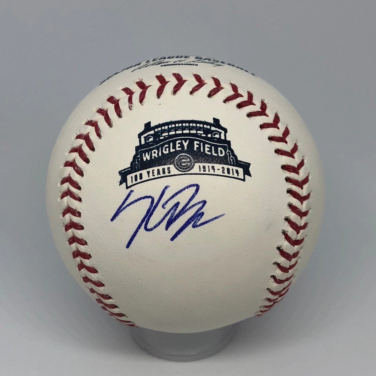 Kris Bryant signed Rawlings Official Wrigley Field baseball Beckett Cubs A162
