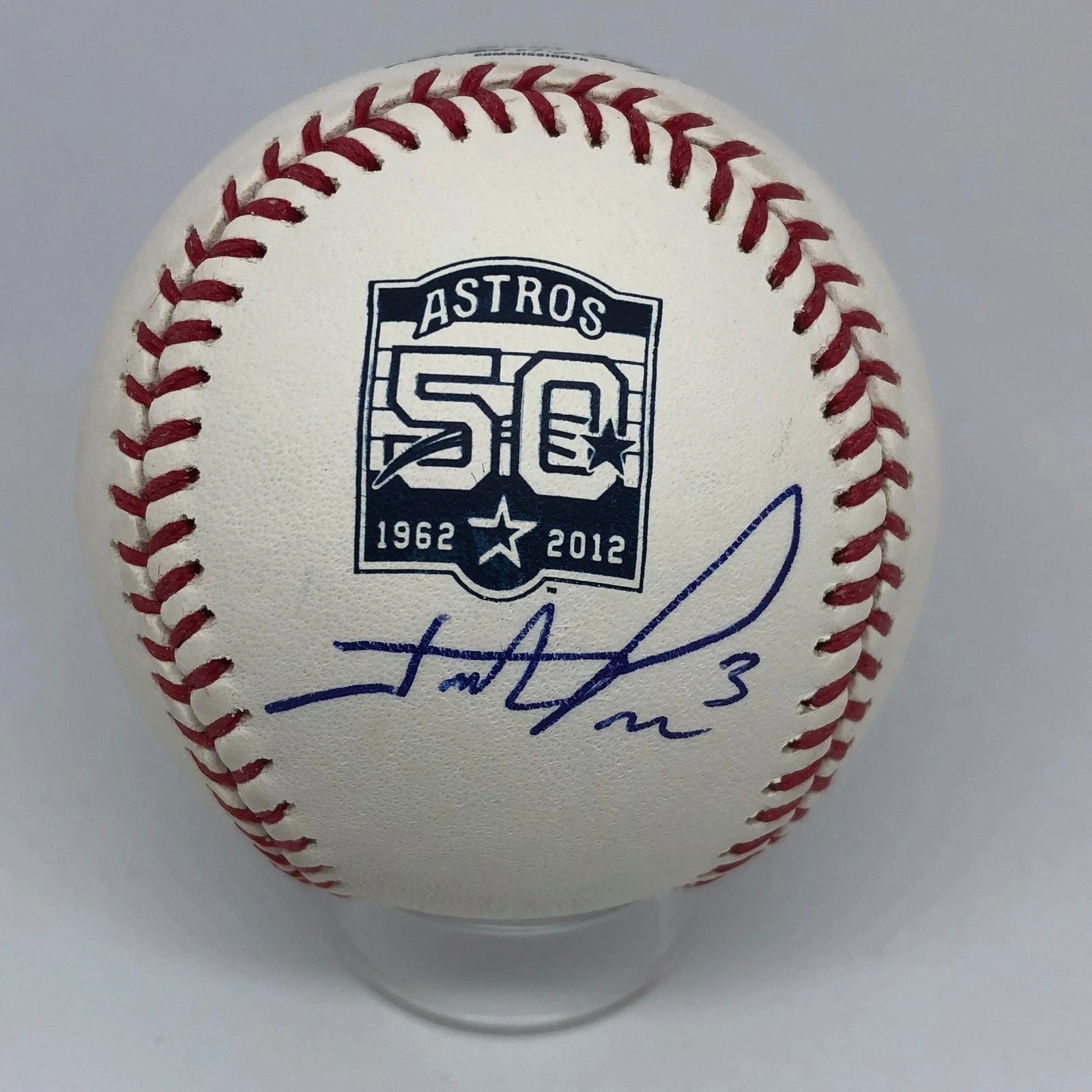 Hunter Pence signed Rawlings Astros 50 Anniversary Baseball JSA Logo Giants A440
